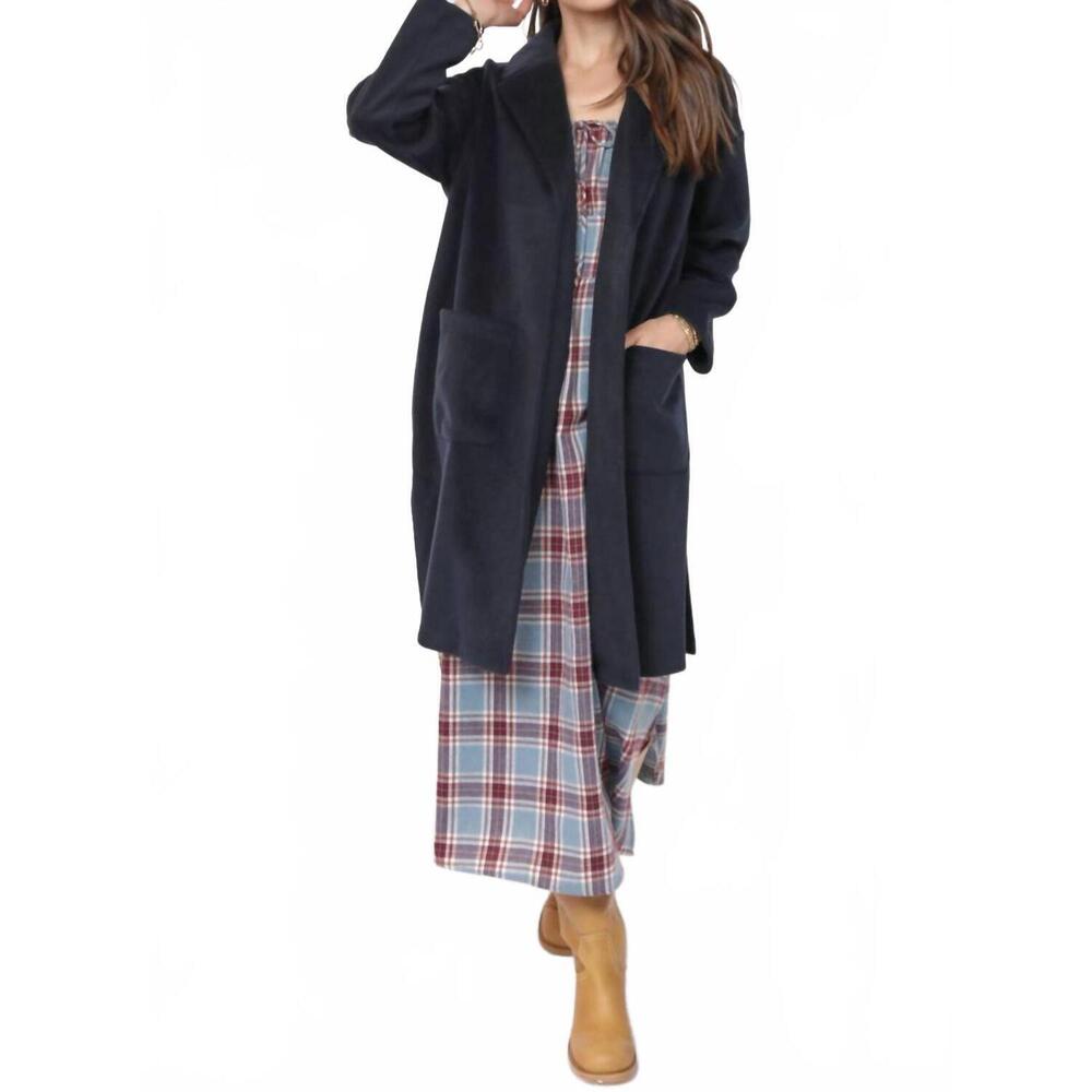NEW SAGE & CLARE hayley open coat in dark navy